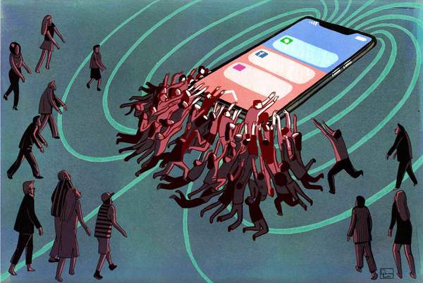 Cell phone addiction